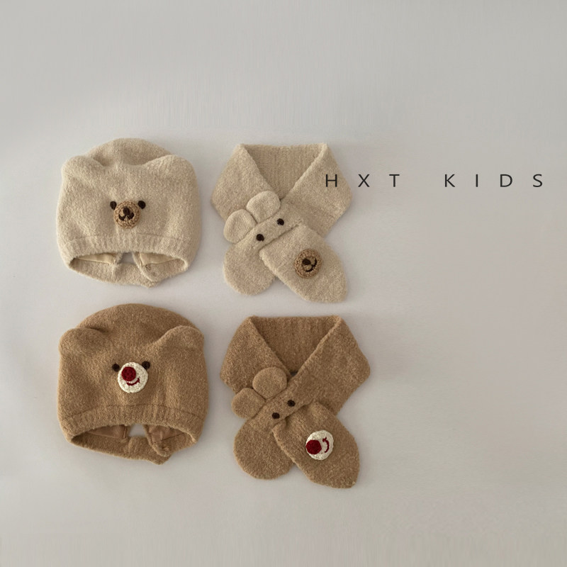 婴儿帽子围巾二件套冬季超萌可爱小熊护耳帽婴幼儿宝宝冬天毛绒帽,童装/婴儿装/亲子装,帽子,淘宝优惠券,粉丝福利购,淘宝优惠卷