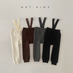 小月龄宝宝冬天加厚高腰举重裤 加绒保暖大pp背带裤 冬季 婴儿打底裤