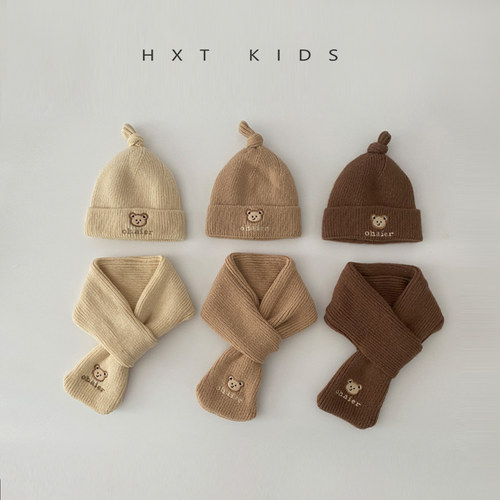 针织小熊刺绣保暖穿搭洋气韩版