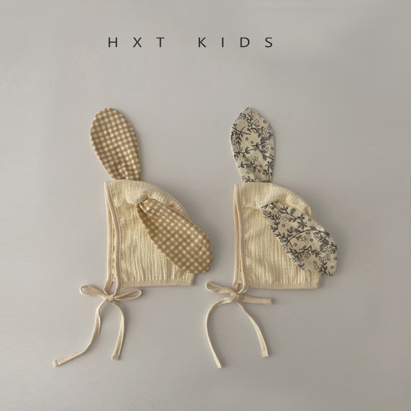 棉婴儿帽子兔耳朵护耳护囱门