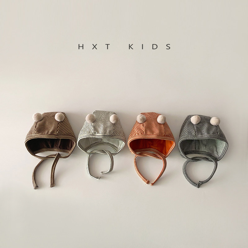 0-3月婴儿帽子秋季双球可爱条纹系带护耳帽6新生儿宝宝秋冬保暖帽,童装/婴儿装/亲子装,帽子,淘宝优惠券,粉丝福利购,淘宝优惠卷