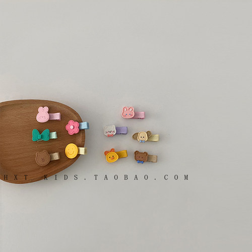 可爱女发夹不伤发5个装