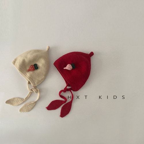 针织护耳帽可爱奶嘴萝卜保暖护耳