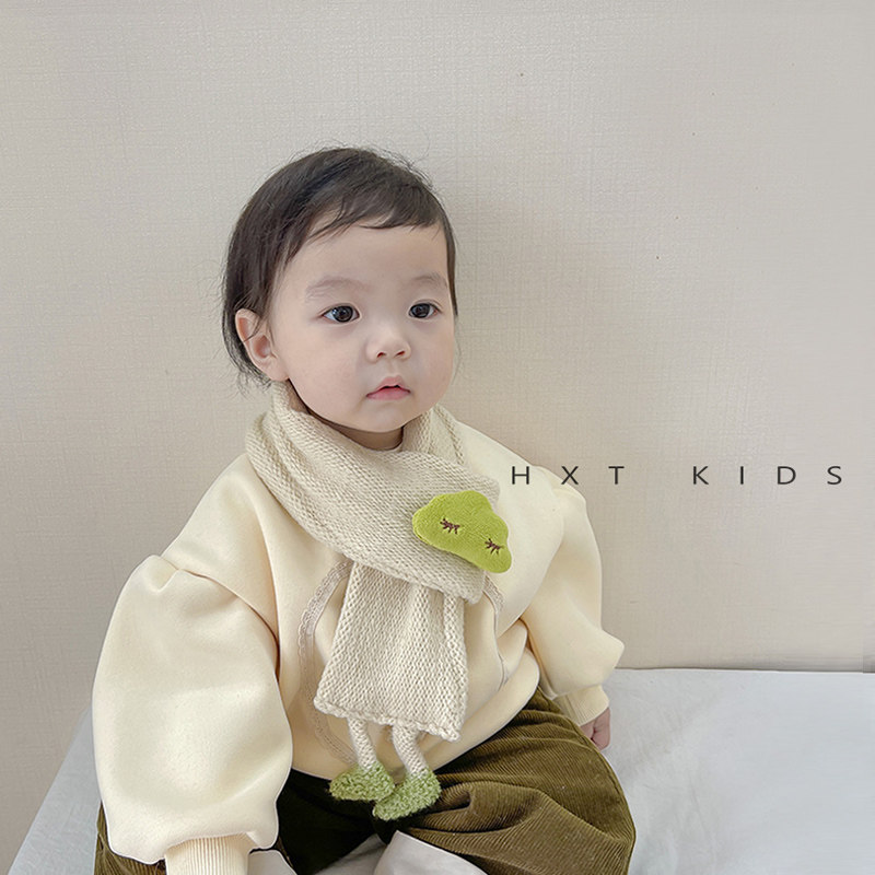 스카프 가을 겨울  니트 따뜻한 크로스 스카프 겨울 1 세  귀여운 초 귀여운 방한 남성 2