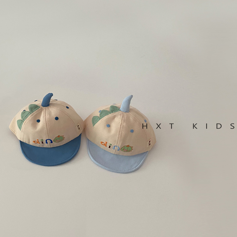 棉鸭舌帽帽子恐龙可调节