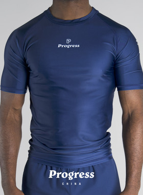 PROGRESS 学院款 深蓝色 防磨衣 巴西柔术NOGI 男女 官方直