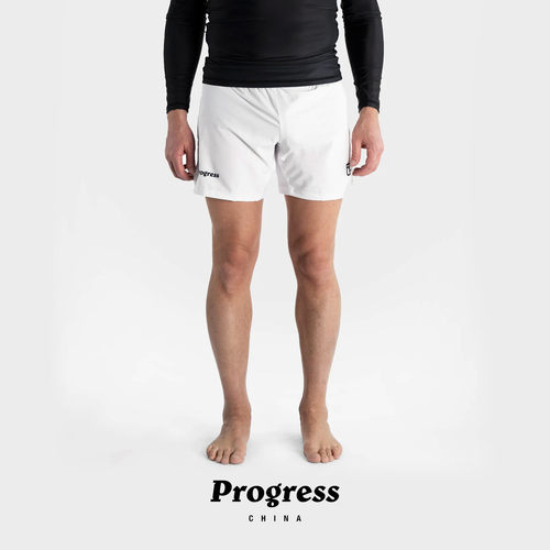 PROGRESS 单层短裤白色 学院款 巴西柔术BJJ 官方直营