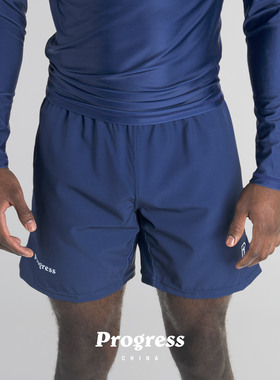 PROGRESS 学院系列 短裤深蓝色 单层 巴西柔术BJJ 官方直营