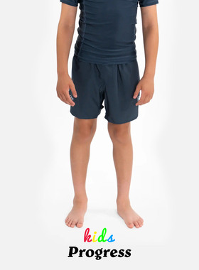 PROGRESS 学院儿童短裤 蓝灰 无道服巴西柔术BJJ官方直营