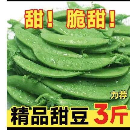 【带壳食用】云南新鲜甜豆现摘现发甜豆农家种植时令蔬菜