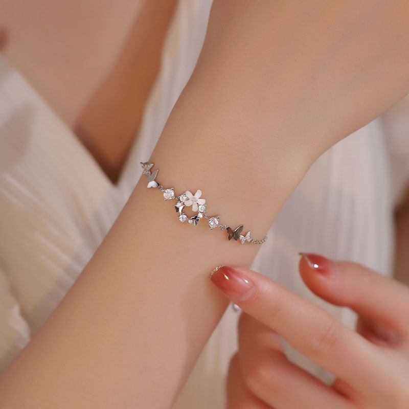 夏季轻奢小众纯银手链