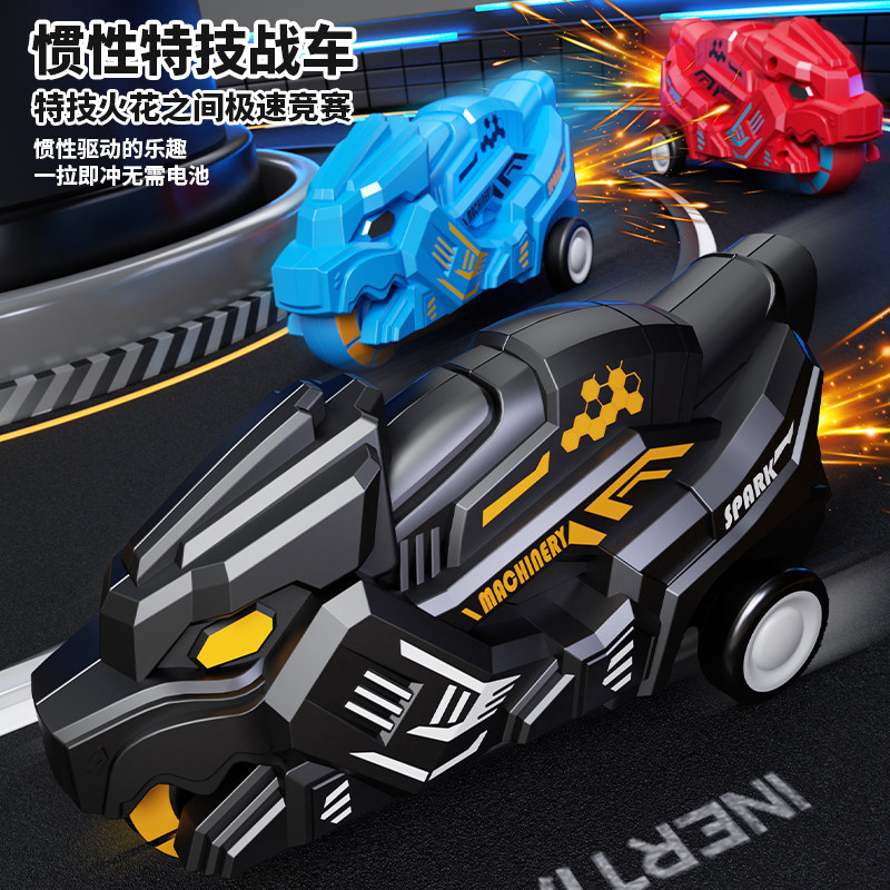 火花摩托车儿童2025新款生日礼物小汽车男孩3到6惯性车宝宝玩具车