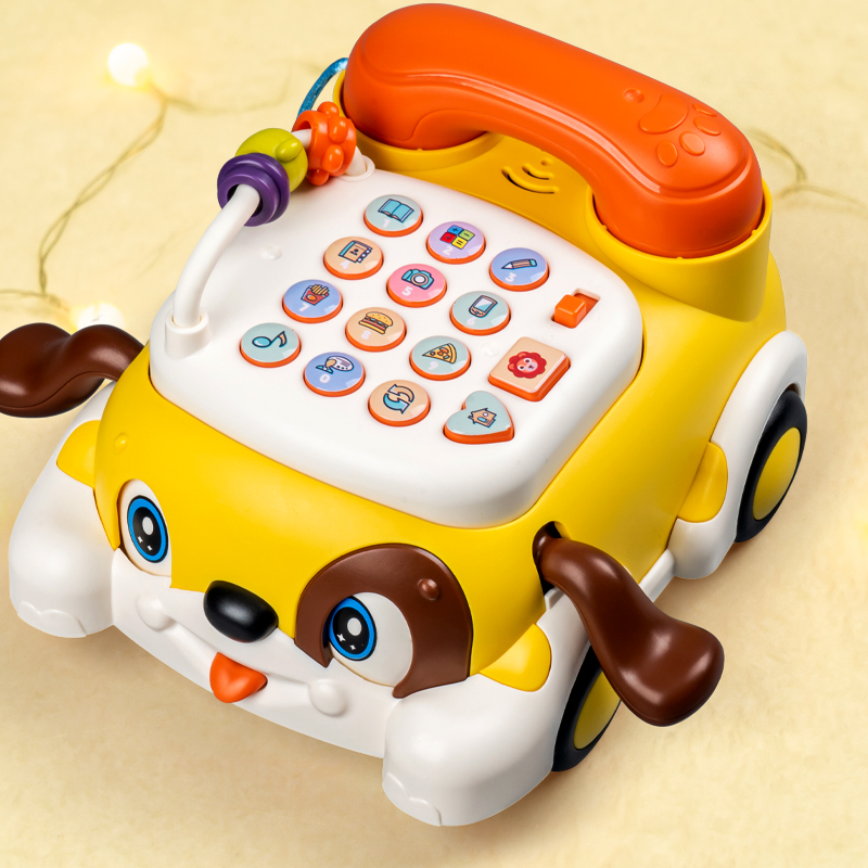 儿童玩具仿真电话机座机幼儿音乐手机模型益智早教1一2岁女孩宝宝