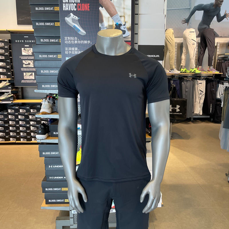 篮球训练跑步短袖健身服安德玛男