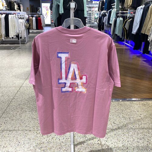 MLB男女凉感手绘背标短袖T恤