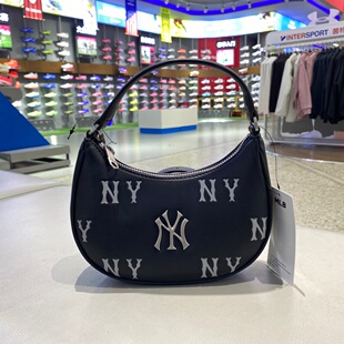 MLB26春男女复古时尚NY满印老花斜挎包单肩包拎包休闲包3ACRMM16N