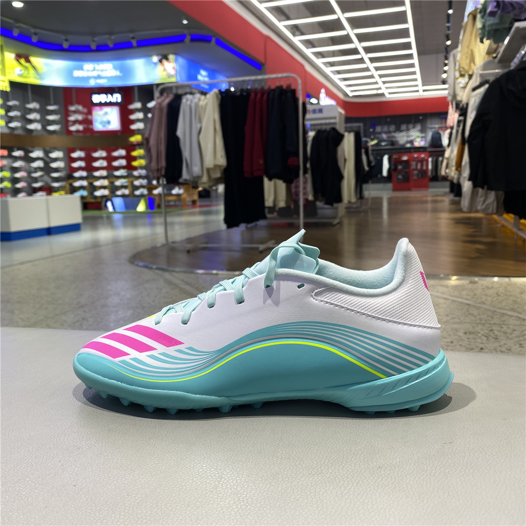 26新款阿迪达斯Adidas现货足球鞋TF钉鞋白亮粉闪光蓝JQ0937