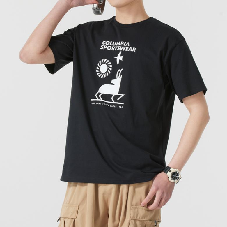 哥伦比亚男子运动休闲棉短袖