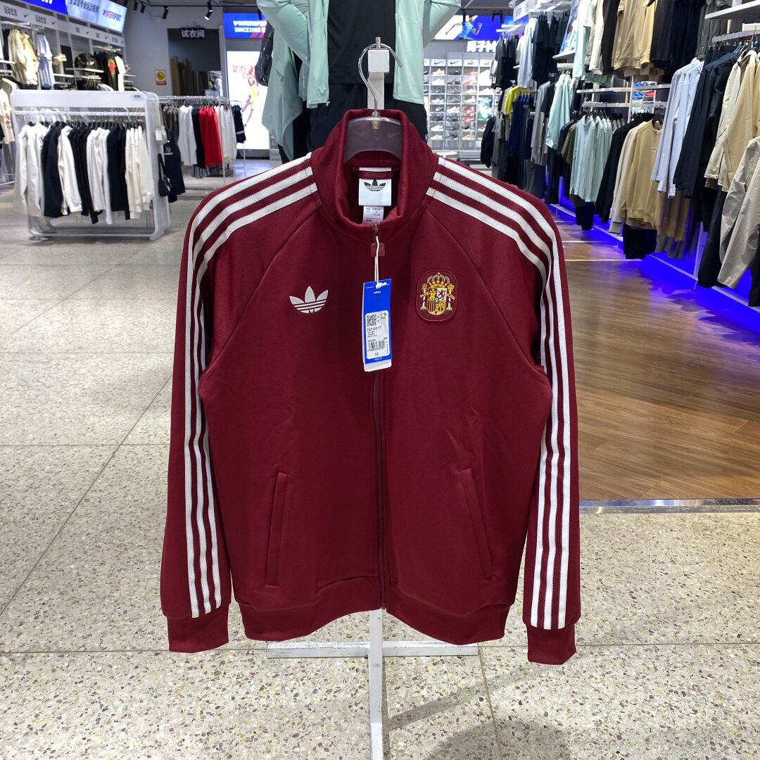 阿迪达斯男装春季新款针织夹克运动服户外跑步健身休闲外套JZ2254