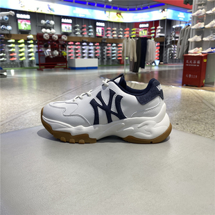 男女NY复古牛仔厚底增高运动休闲鞋 3ASHD045N MLB情侣老爹鞋 25新款