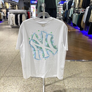MLB正品男宽松背标大LOGO星星时尚短袖T恤3ATST0163-50WHS