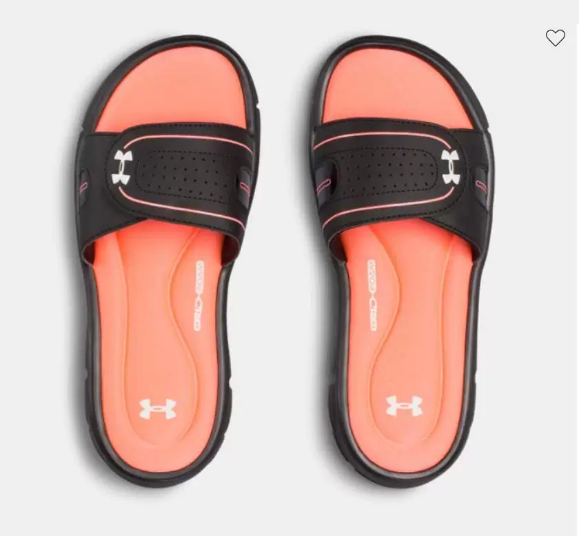 Under armour, губчатые спортивные тапочки на липучке