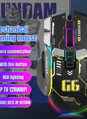 12800dpi Wired Backlit Mouse Competitive Gaming有线游戏鼠标