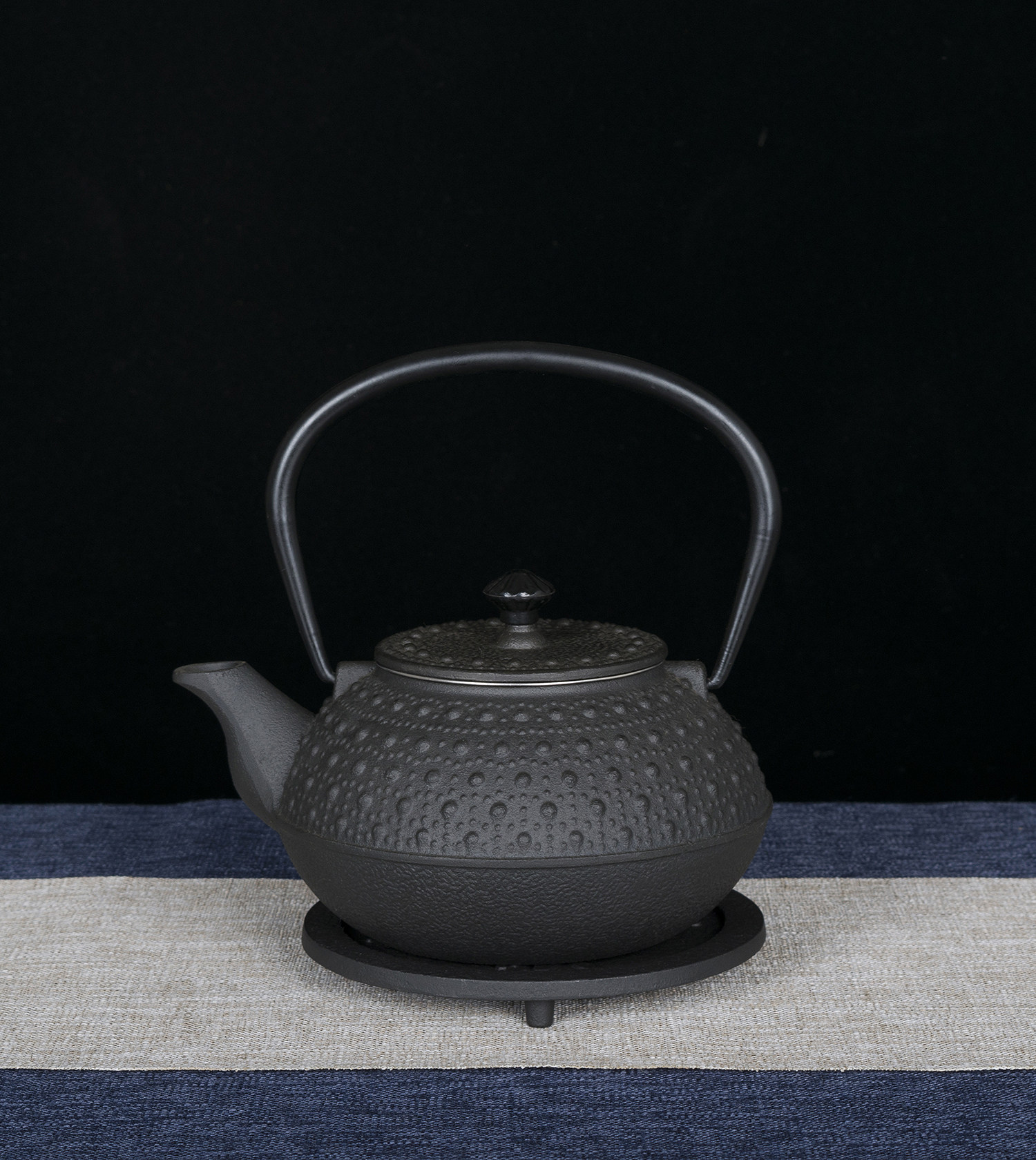 王禅居非遗传承雨滴手工无涂层铸铁壶老铁壶家用烧水铁壶茶具套装