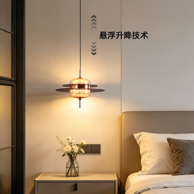 意式极简卧室床头小吊灯设计师现代简约创意轻奢氛围感餐厅吧台灯