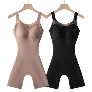 连体塑身衣后脱产后塑形美体收腹提臀束腰收小肚子秋冬加绒瘦身衣