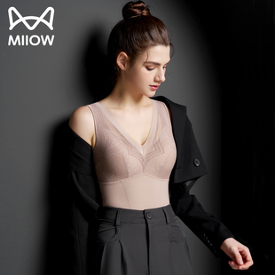 秋冬三角连体塑身衣免穿文胸加绒发热收腹束腰塑形美体瘦身束身衣