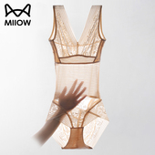 猫人连体塑身衣夏季 塑形美体瘦身衣 超薄透气产后束腰收腹无痕大码