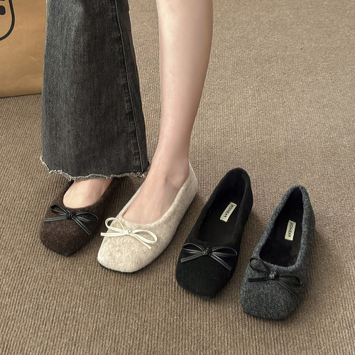 复古温柔风蝴蝶结玛丽珍单鞋女