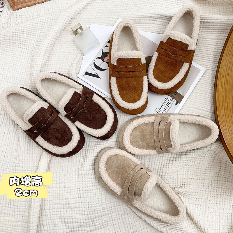 加绒保暖软底毛毛鞋女新款勃肯鞋