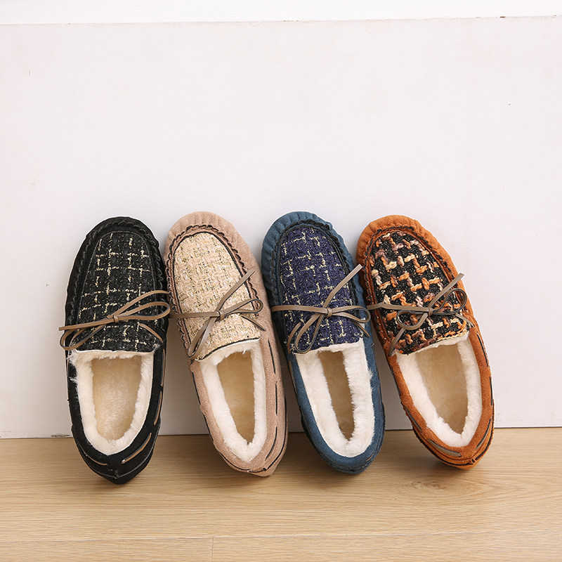 外穿加厚防滑软底棉瓢鞋女