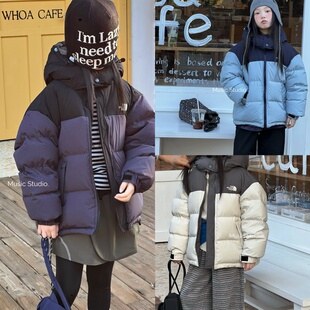 木莎品牌童装25冬季新款男女童中长款羽绒服儿童90绒羽绒外套