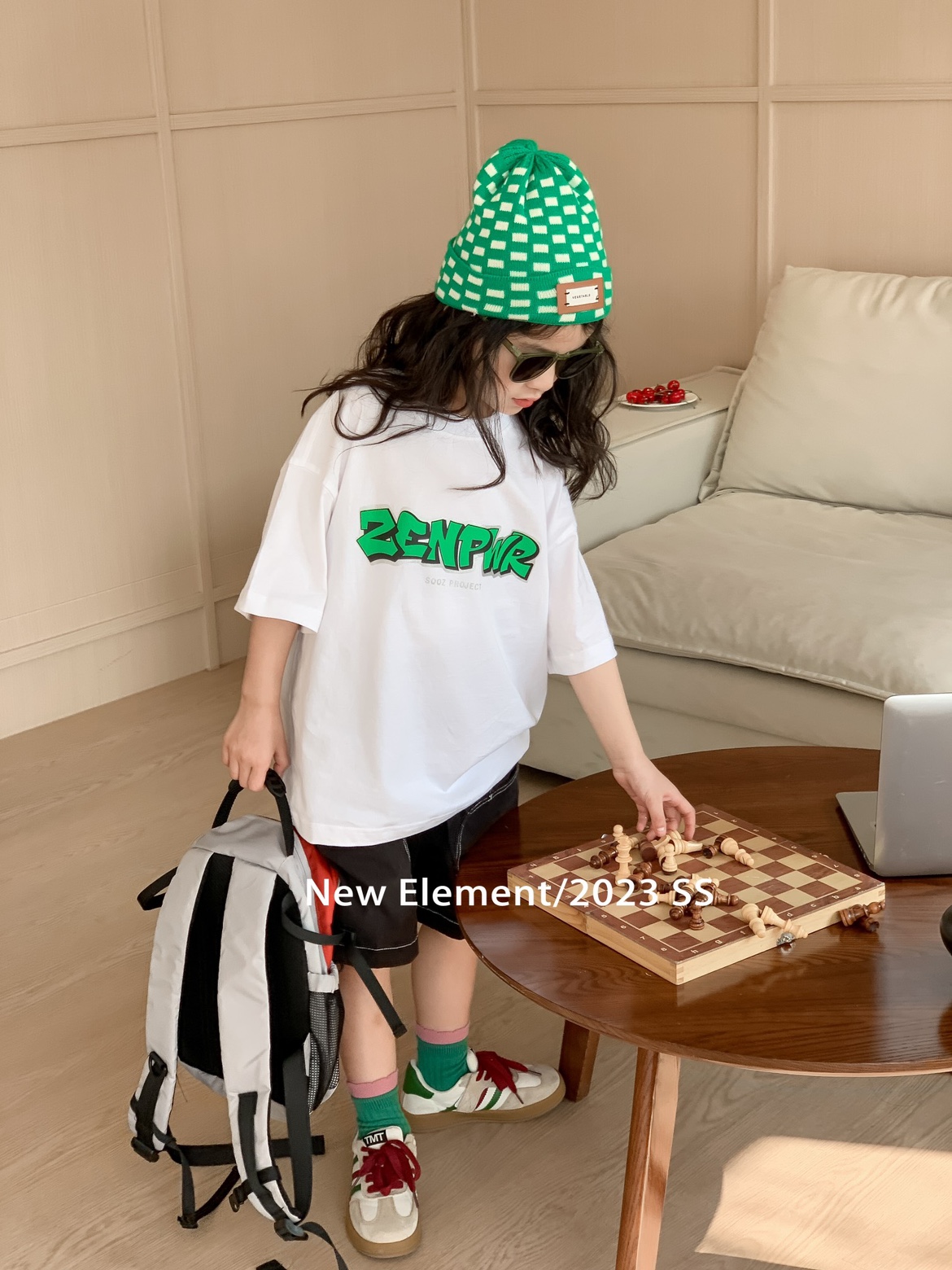 韩国新元素品牌童装23新款夏款儿童男女童短袖T恤爆上衣体恤