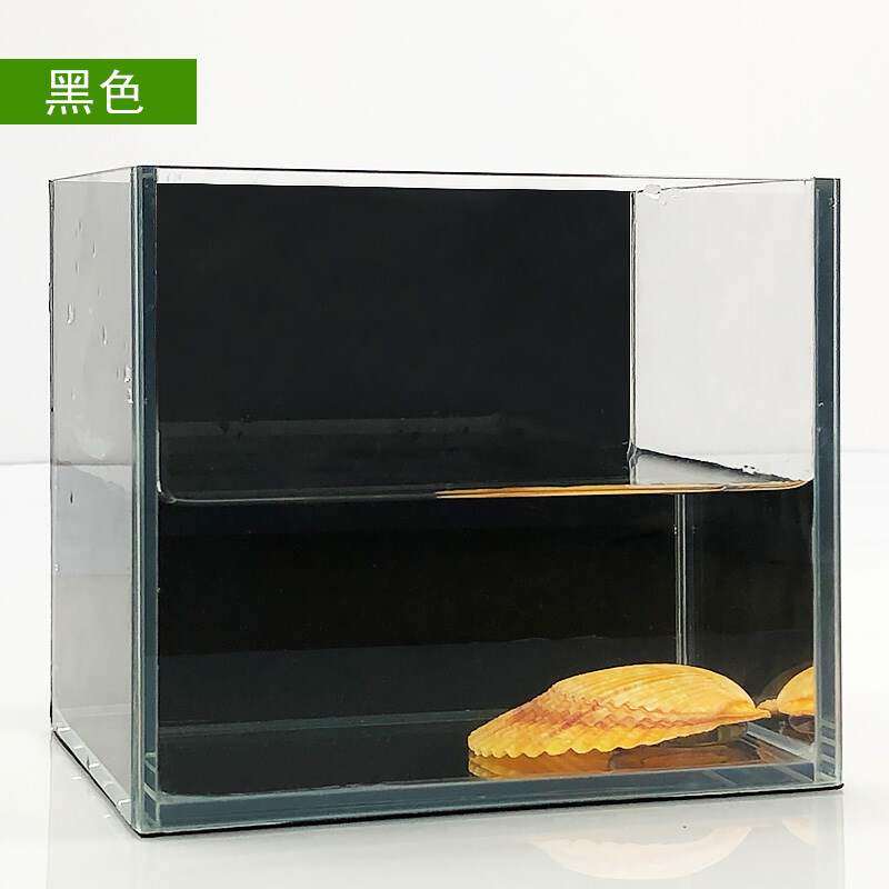 雷龙鱼缸背景纸贴纸缸外自粘黑色底部内贴装饰造景纯黑静电贴壁