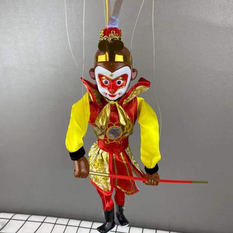 提线木偶玩具孙悟空提线玩偶木制吊线非遗匹诺曹玩具人偶生日礼物