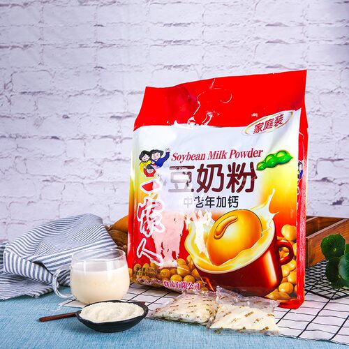 一家人中老年加钙豆奶粉即食代餐营养冲泡早餐豆浆800g(23小包)
