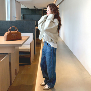 厚款通勤宽松型短外套宽松学生ins皮夹克机车服休闲春秋显瘦网红图片