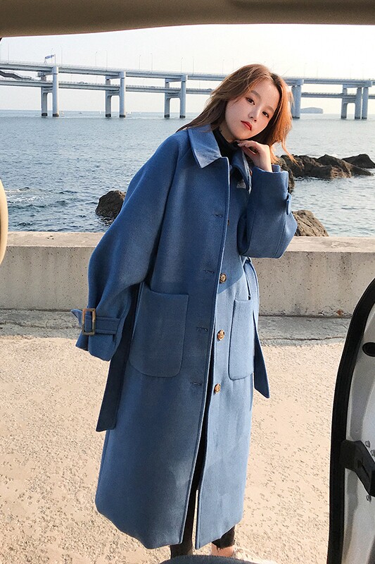 2020主推新款韩版呢料大衣宽松外套MMJ1617P165控价258已出大货,女装毛呢外套,浙宝233