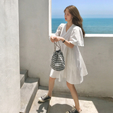 现货娃娃衫抽绳连衣裙MMJ1081P85控价138，女装连衣裙，浙宝233