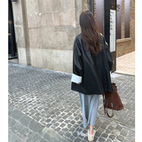 春季长袖长款中长款标准立领皮衣秋冬ins时尚单肩春秋气质网红，女装皮衣，浙宝233