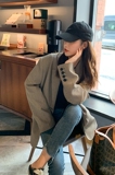 主推秋装新款韩版后背口袋装饰千鸟格西装P115控价178已出货，女装西装，浙宝233