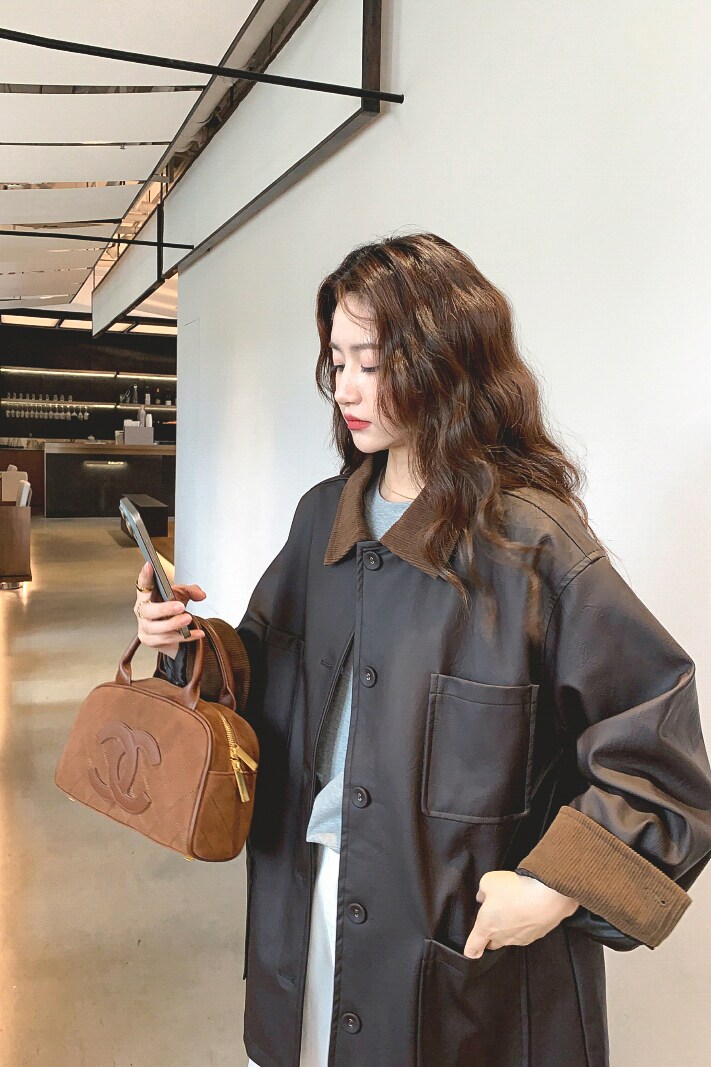 【现货】秋款miu系复古水洗皮衣外套MMJ8005-P160-K228,女装皮衣,浙宝233