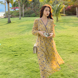 现货绑带碎花连衣裙233-MMJ2139P100控价158，女装连衣裙，浙宝233