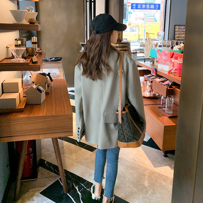 2023秋现货后背口袋装饰千鸟格西装MMJ2168P115控178买家秀,女装西装,浙宝233