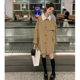 2023秋现货撞色灯芯绒领风衣MMJ2368P135控188买家秀，女装风衣，浙宝233