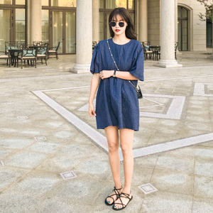 现货 浮雕面料后背镂空连衣裙 MMJ1058 P85138图片